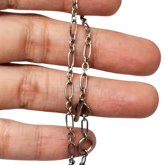 KS Chain Bracelet Heart Dangle Charm 8" Signed Vtg - Picture 3 of 6